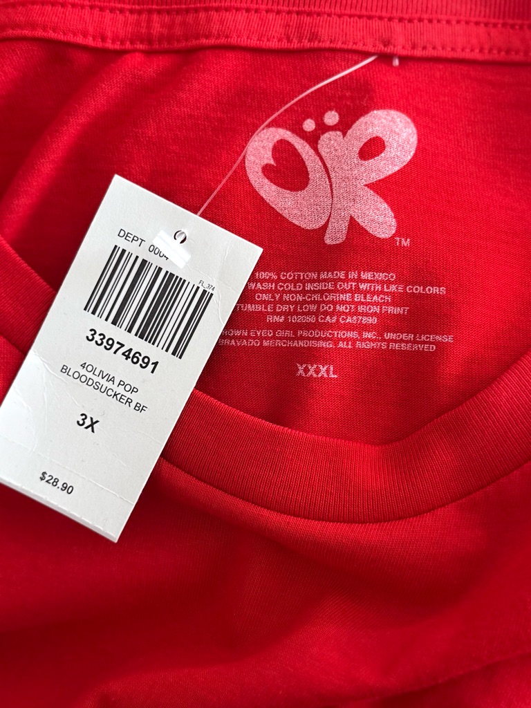 Olivia Rodrigo Bloodsucker Graphic Short-Sleeve Tee - Red 3xl — image 6 of 8